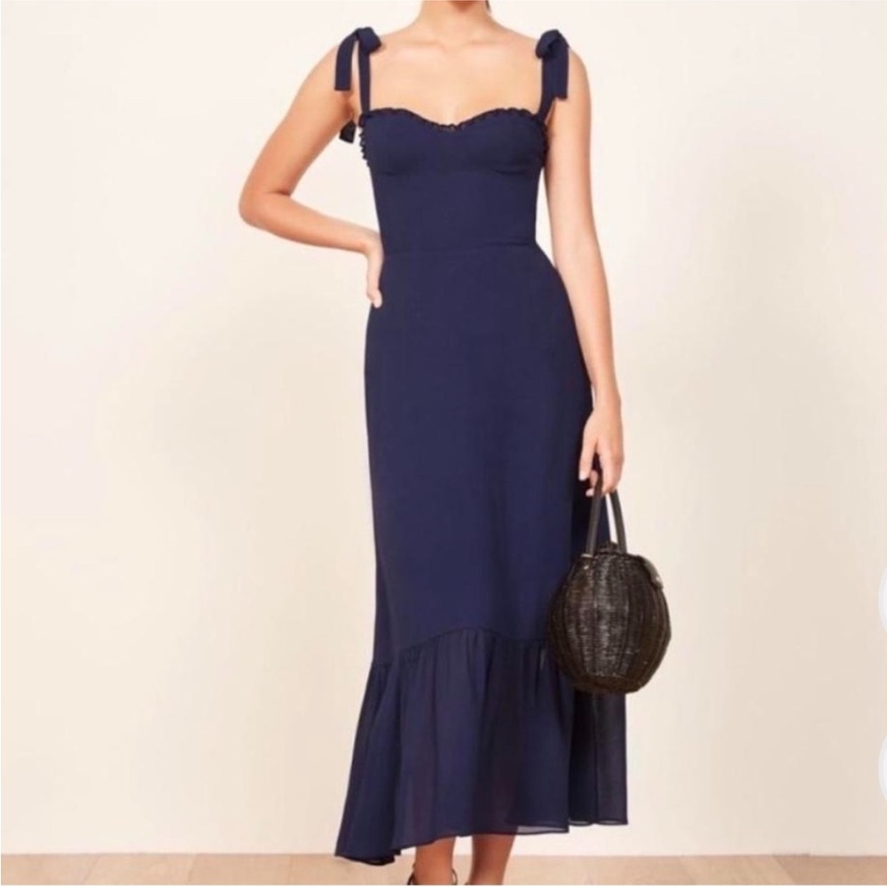 Reformation Midnight Blue Midi Dress